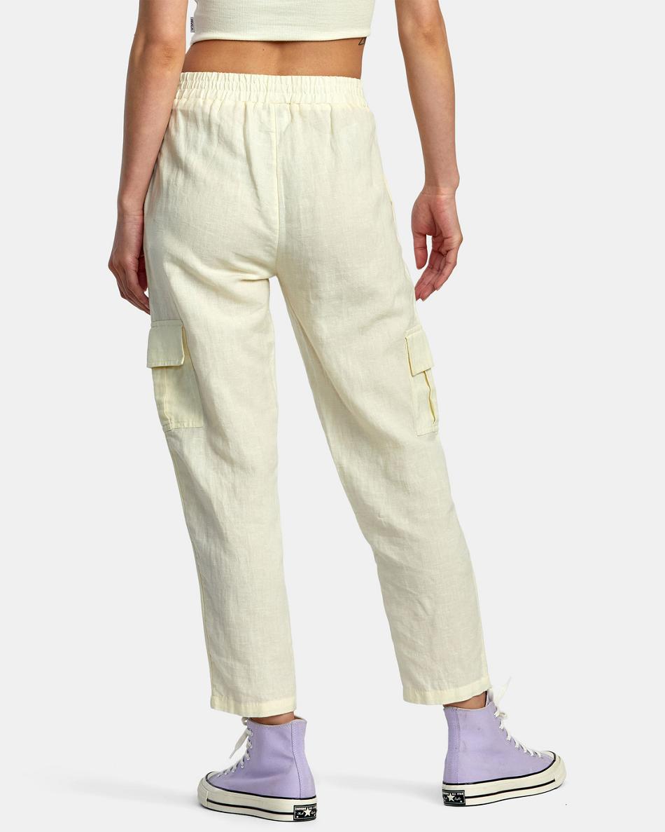 Pantalones Rvca New Yume Cargo Mujer Limón | ECOHC27480