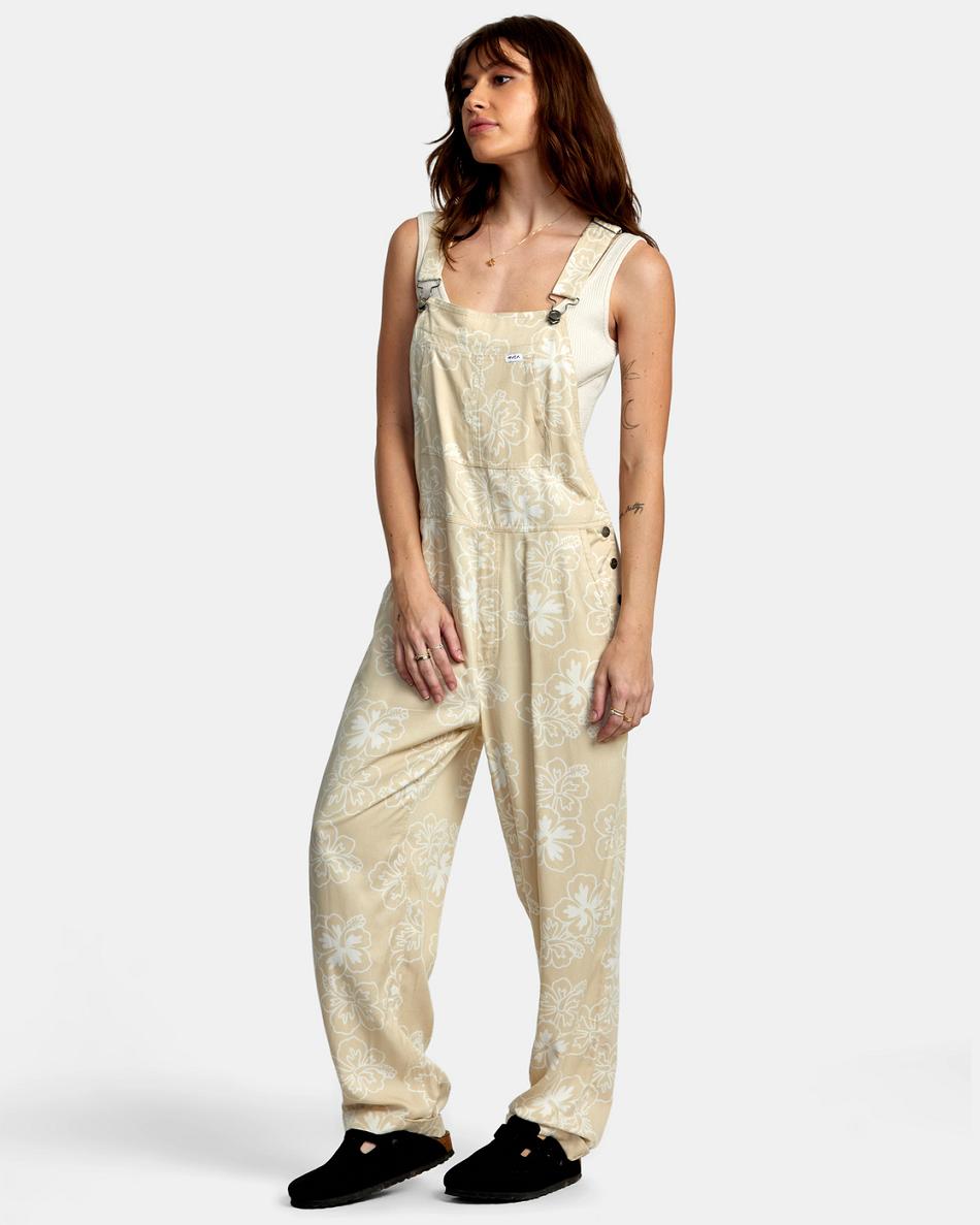 Pantalones Rvca New Yume Overalls Mujer Desert | FCOHY76231