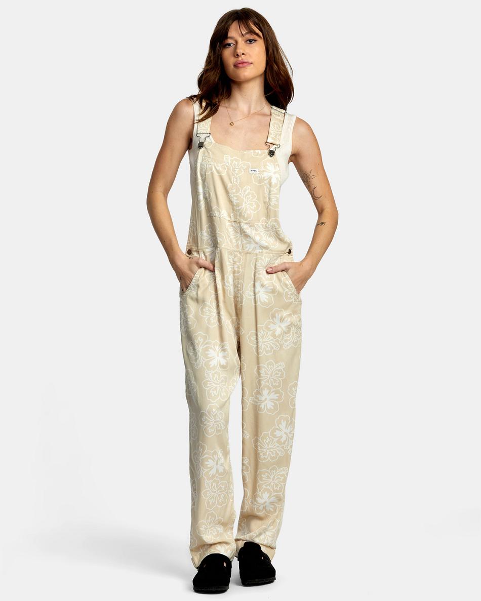 Pantalones Rvca New Yume Overalls Mujer Desert | FCOHY76231