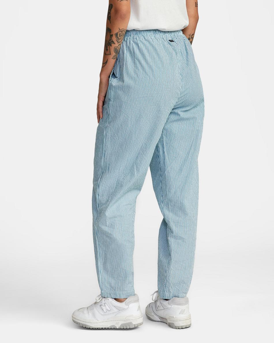 Pantalones Rvca New Yume Seersucker Woven Mujer Azules | ZCOMJ34278