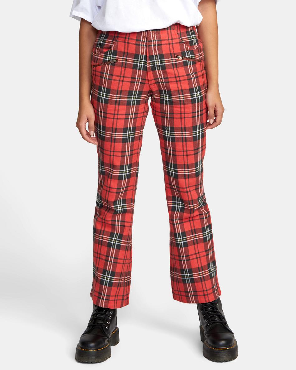 Pantalones Rvca Ramone Woven Plaid Mujer Chrysanthemum | CONEJ50099