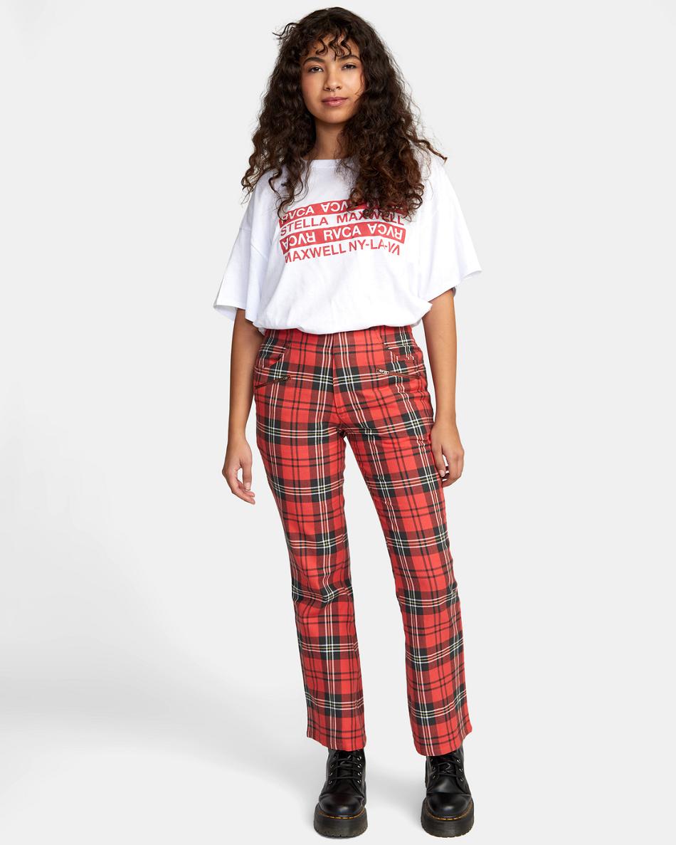 Pantalones Rvca Ramone Woven Plaid Mujer Chrysanthemum | CONEJ50099