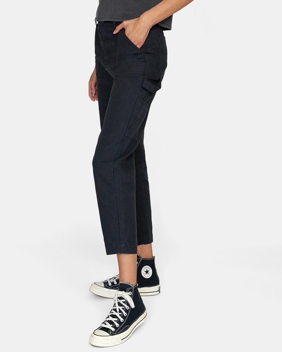 Pantalones Rvca Recession Pant Mujer Negras | COXMI98259