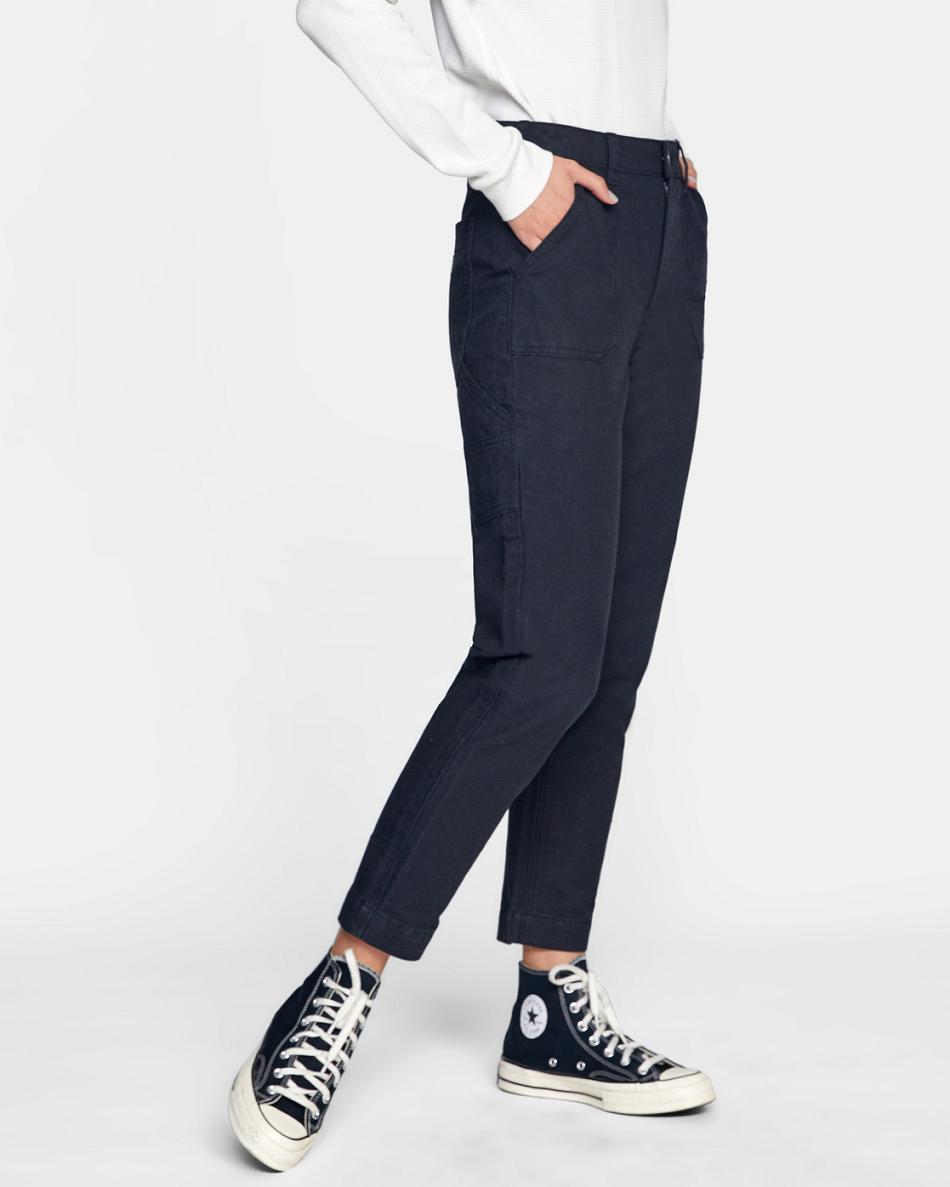 Pantalones Rvca Recession Pant Mujer Negras | COXMI98259