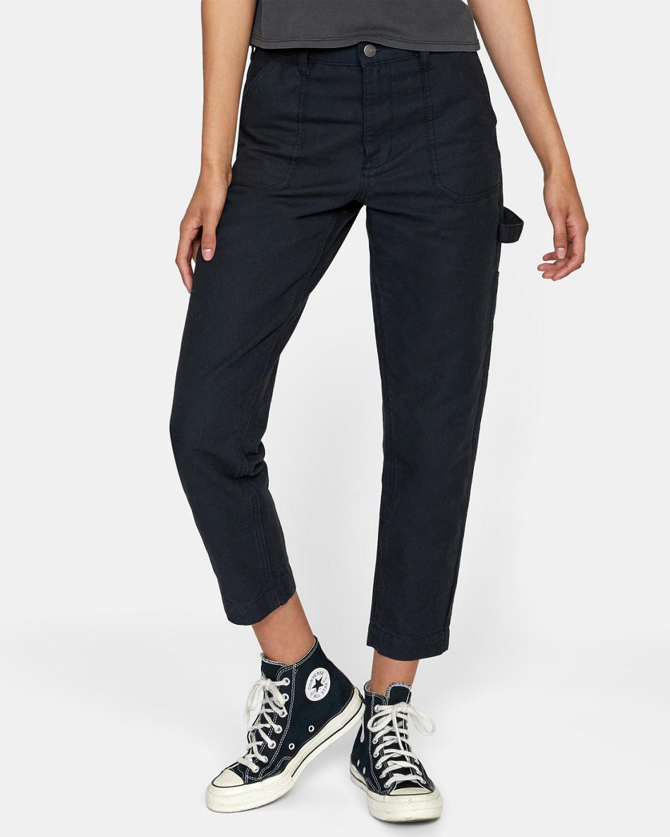 Pantalones Rvca Recession Pant Mujer Negras | COXMI98259