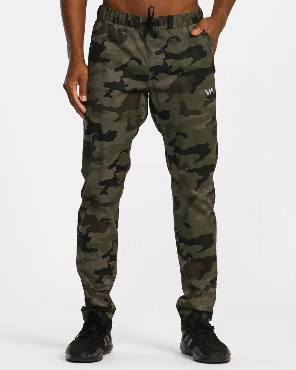 Pantalones Rvca Spectrum Pista III Hombre Verde Camuflaje | CODFL59860