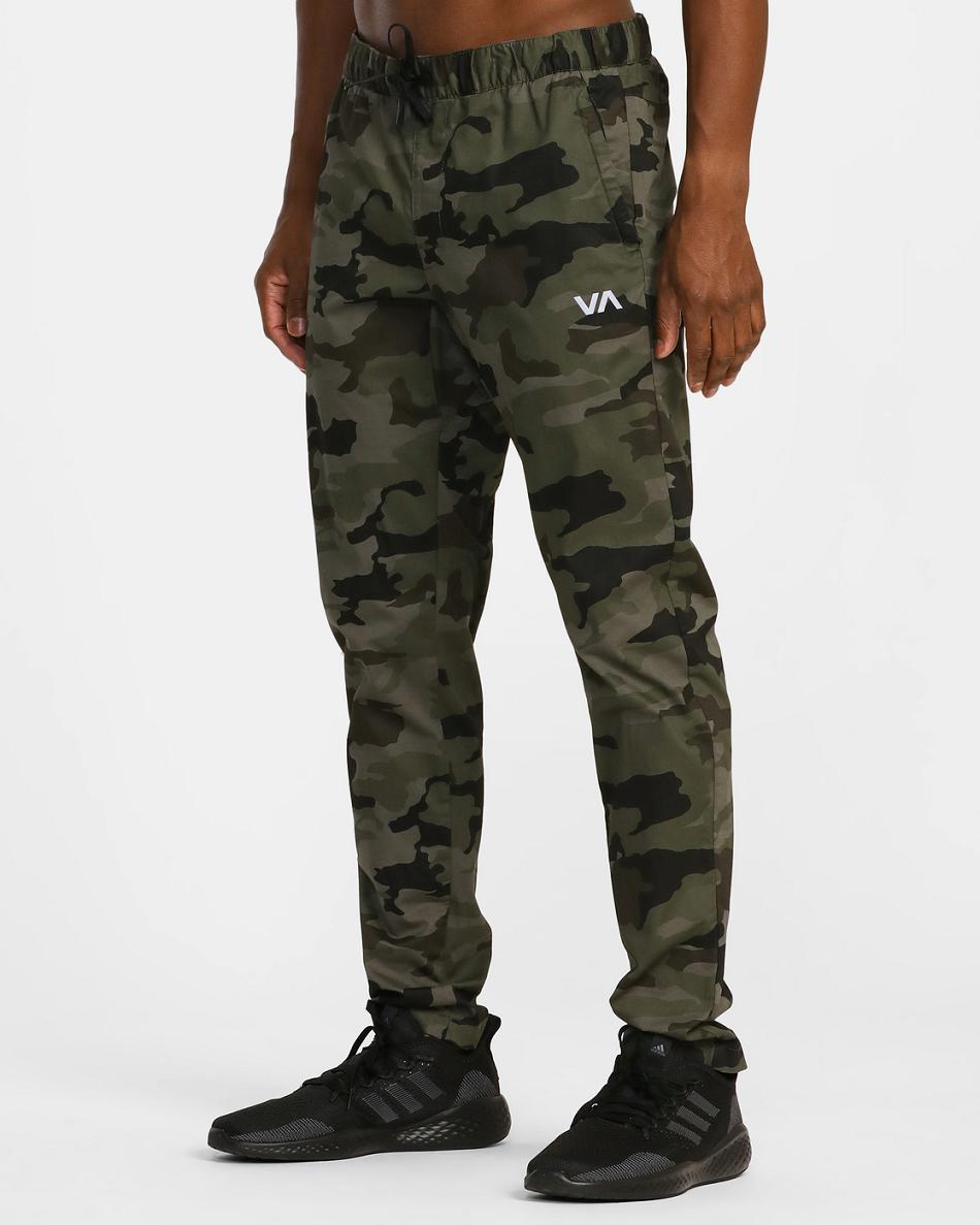 Pantalones Rvca Spectrum Pista III Hombre Verde Camuflaje | CODFL59860