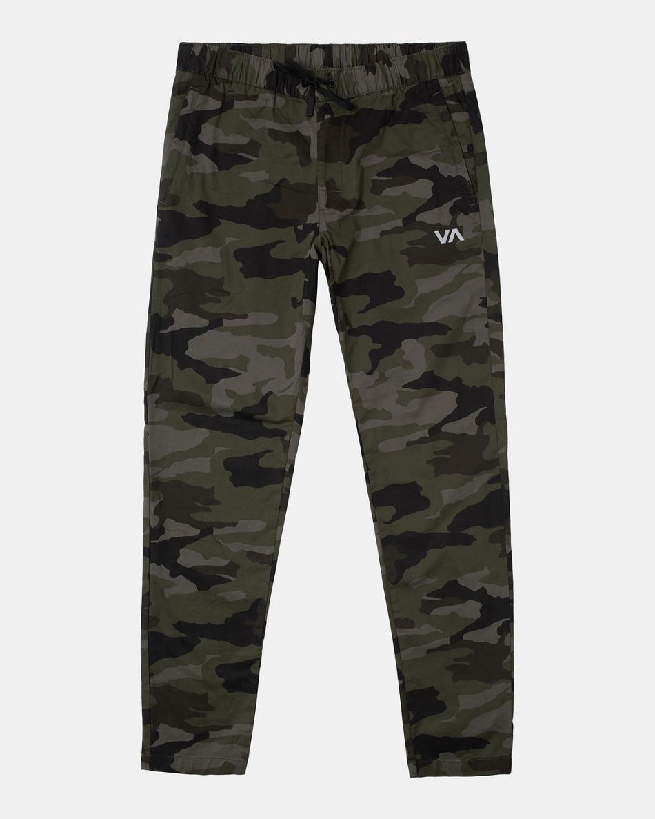 Pantalones Rvca Spectrum Pista III Hombre Verde Camuflaje | CODFL59860