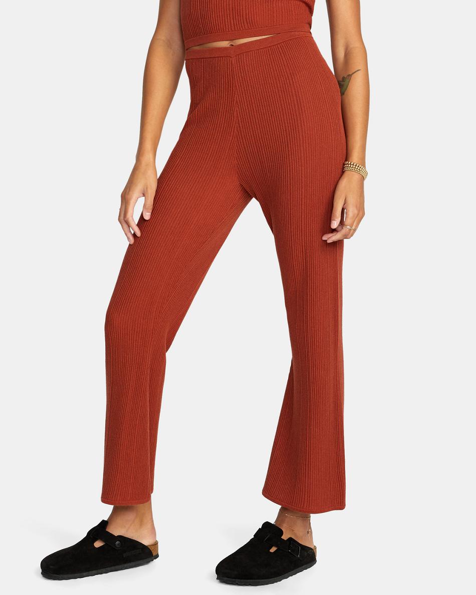 Pantalones Rvca Swerve Flared Mujer Arabian Spice | BCOSD71497