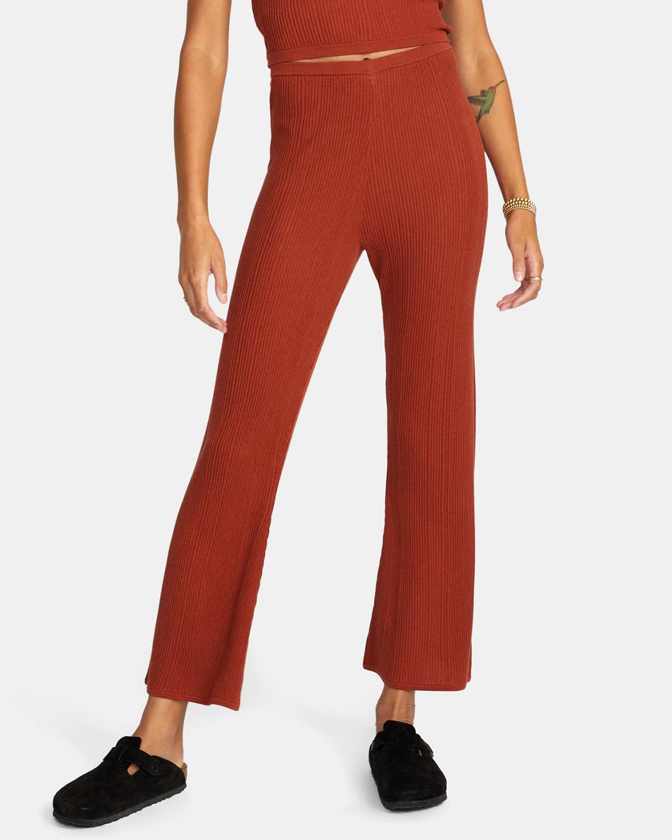 Pantalones Rvca Swerve Flared Mujer Arabian Spice | BCOSD71497