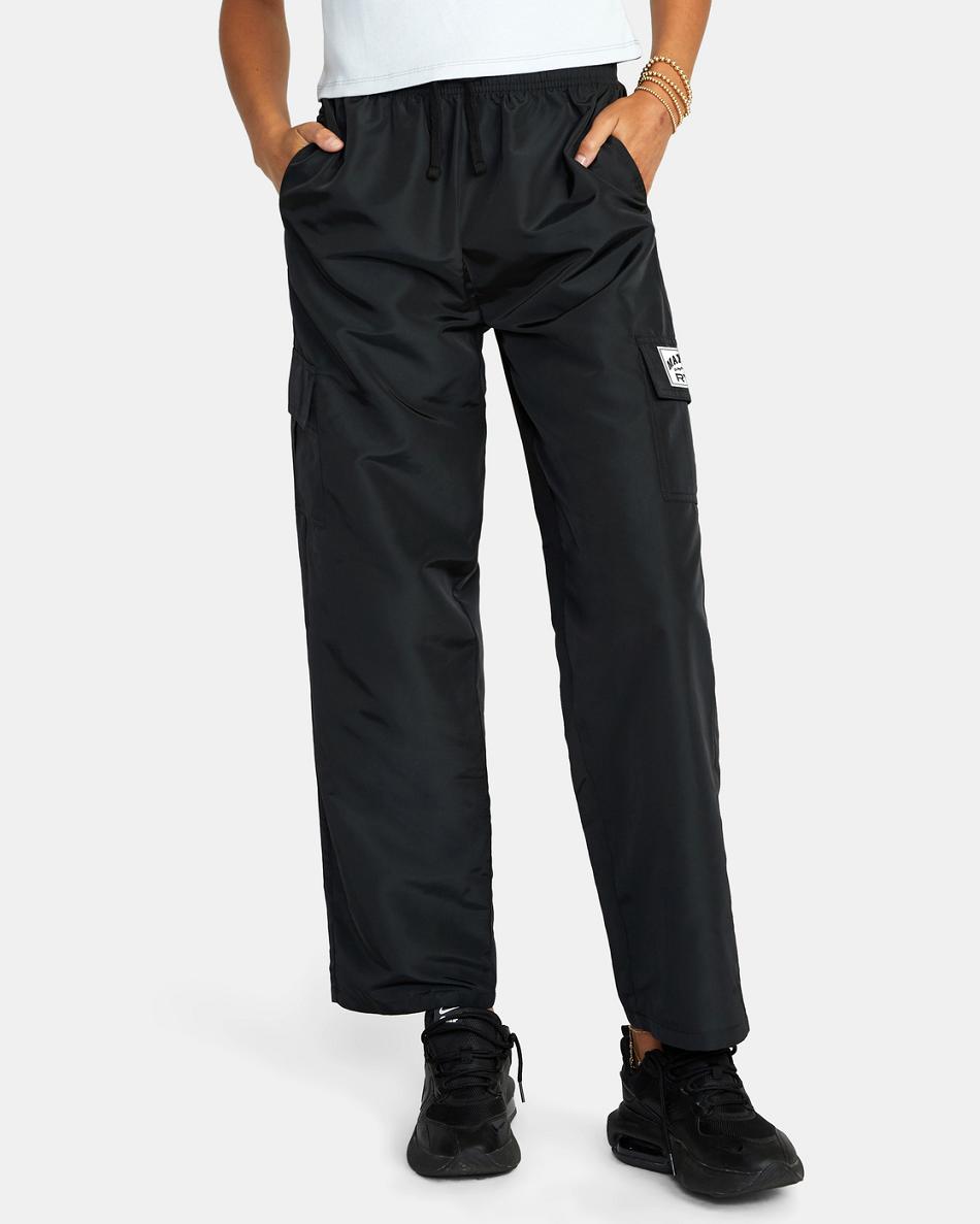 Pantalones Rvca Swish Cargo Pista Mujer Negras | BCOSD28016