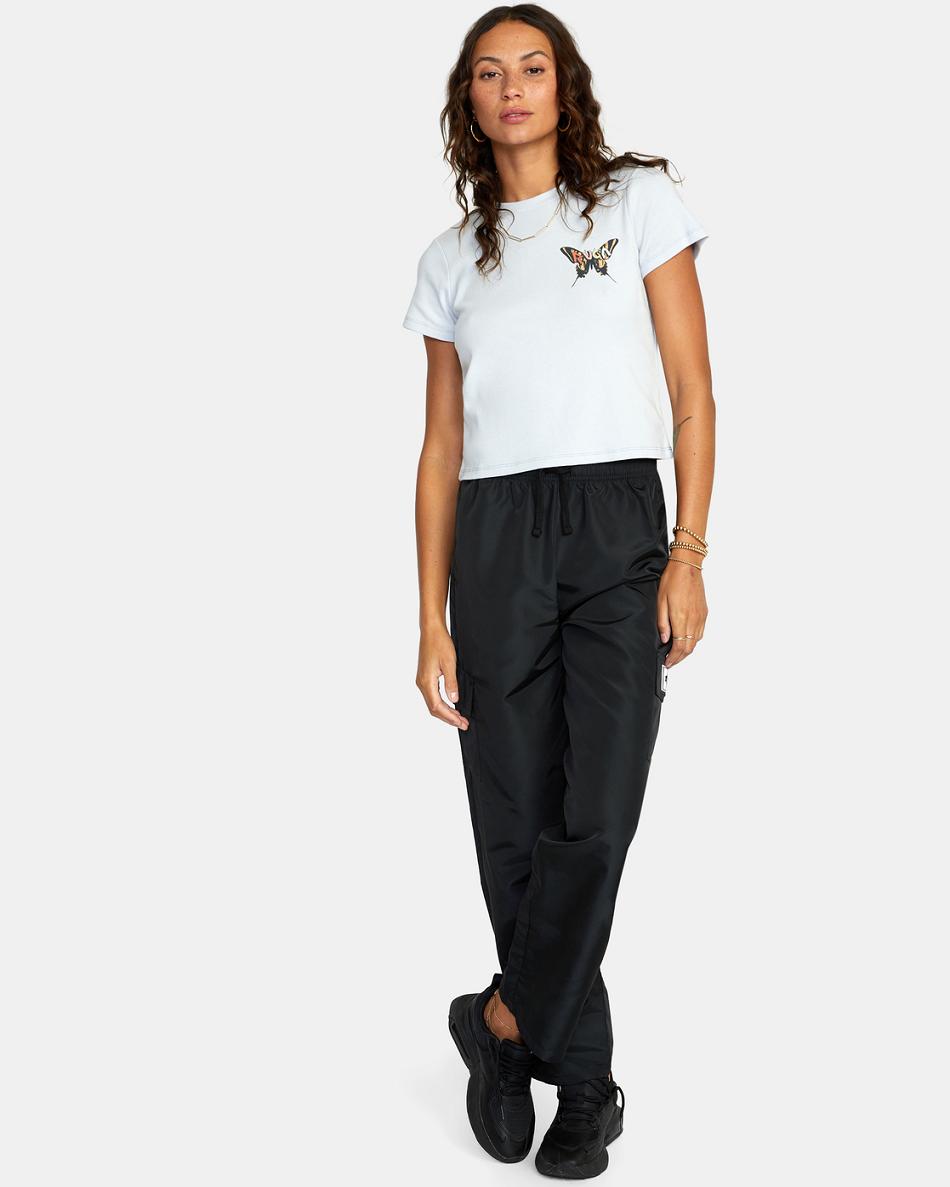 Pantalones Rvca Swish Cargo Pista Mujer Negras | BCOSD28016