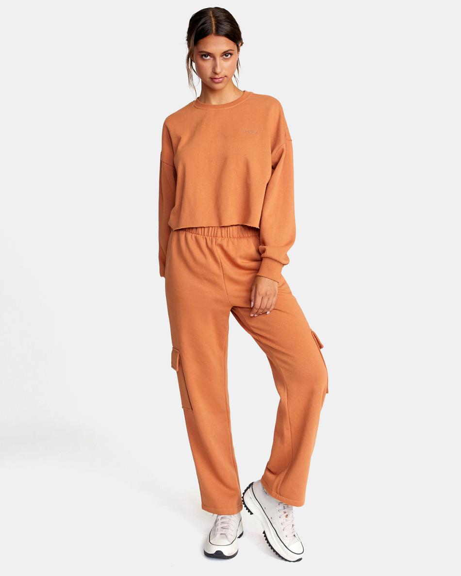 Pantalones Rvca Test Drive Cargo Mujer Amber | COCIF59864