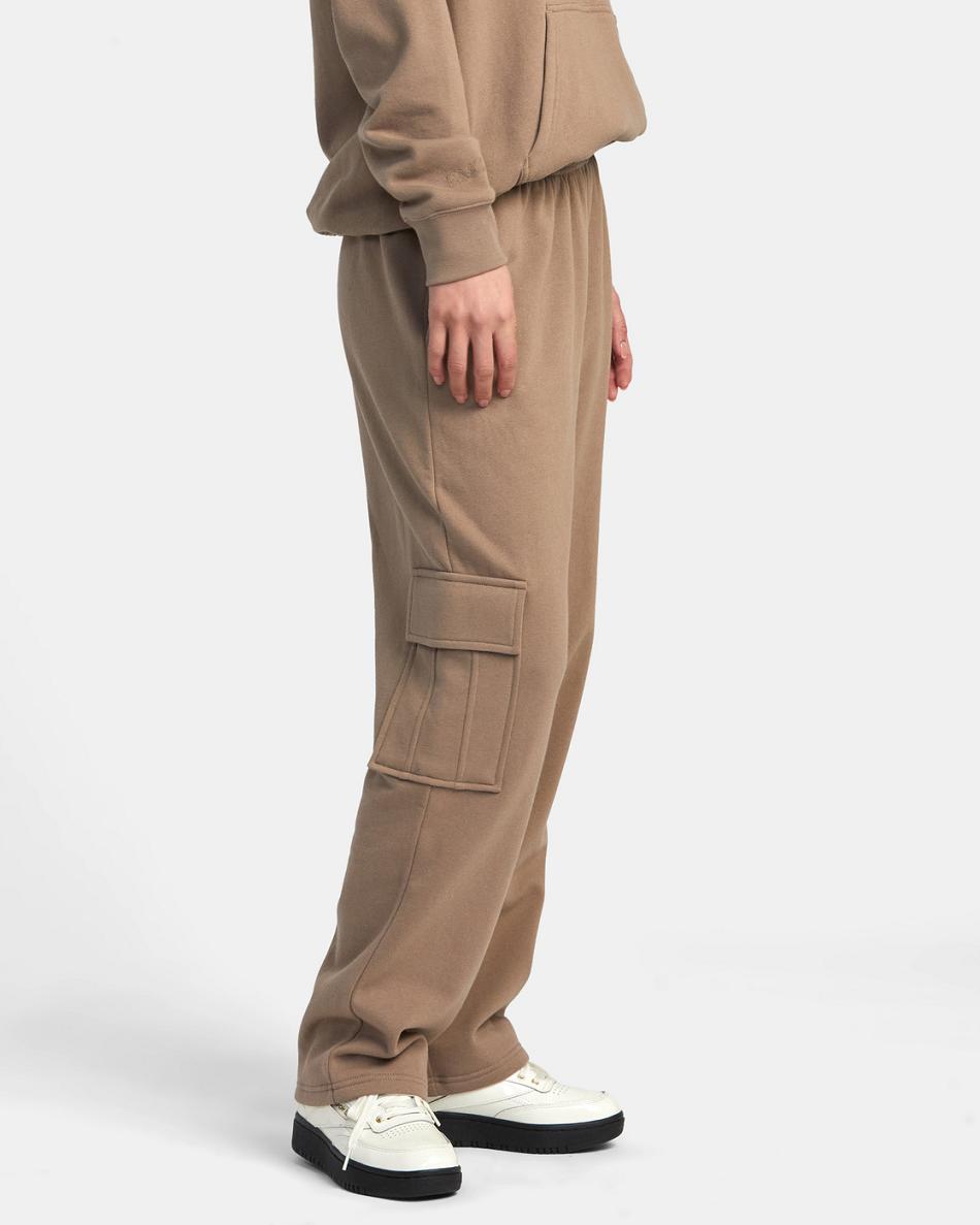 Pantalones Rvca Test Drive Cargo Mujer Kaki Oscuro | COJBT96816