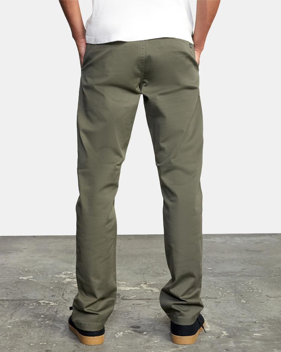 Pantalones Rvca The Week-end Stretch Hombre Verde Oliva | UCOTG47840