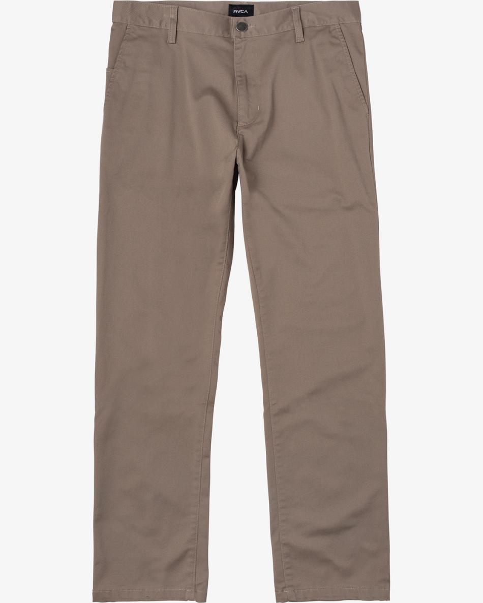 Pantalones Rvca The Week-end Stretch Hombre Kaki Oscuro | ZCONQ19295