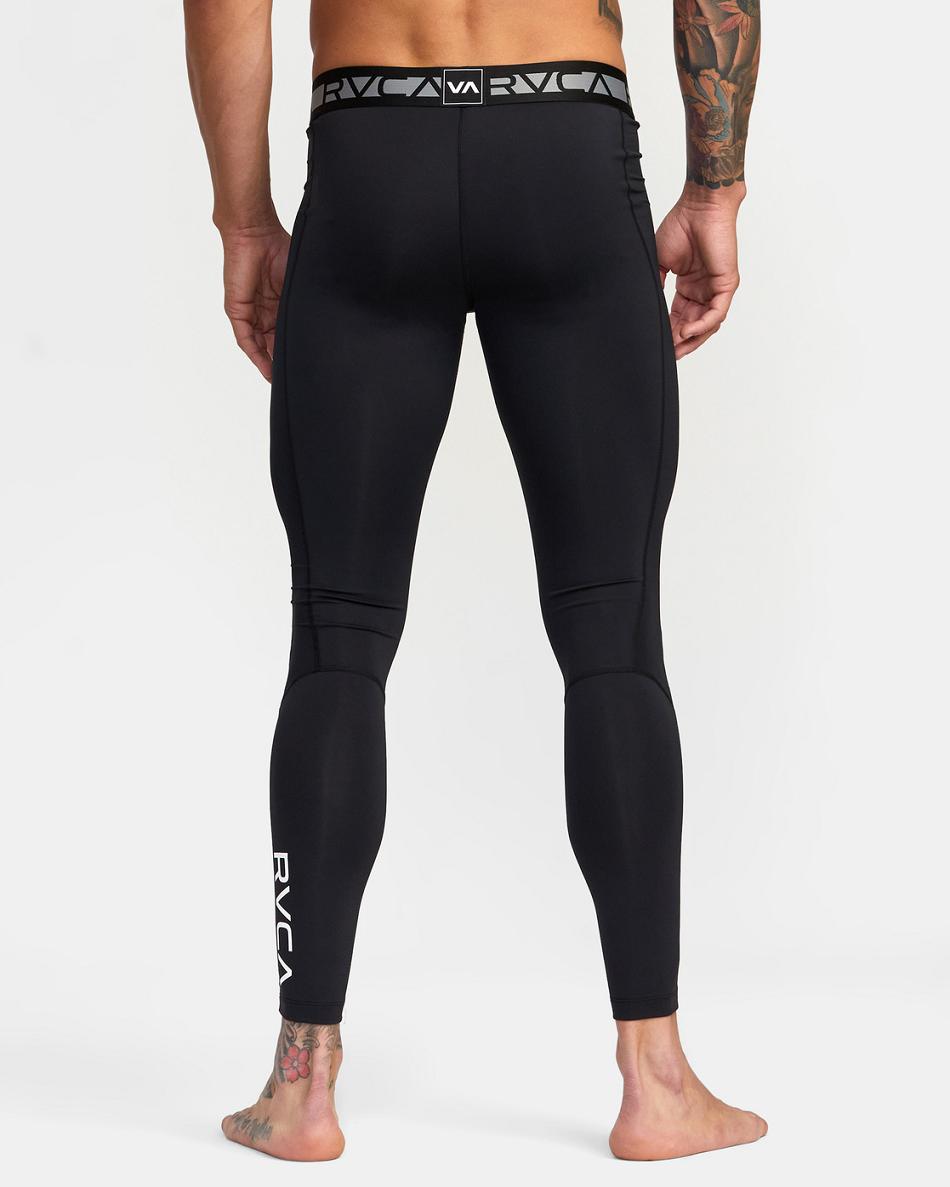 Pantalones Rvca VA Deporte Compression Tights Hombre Negras | COZDE45307