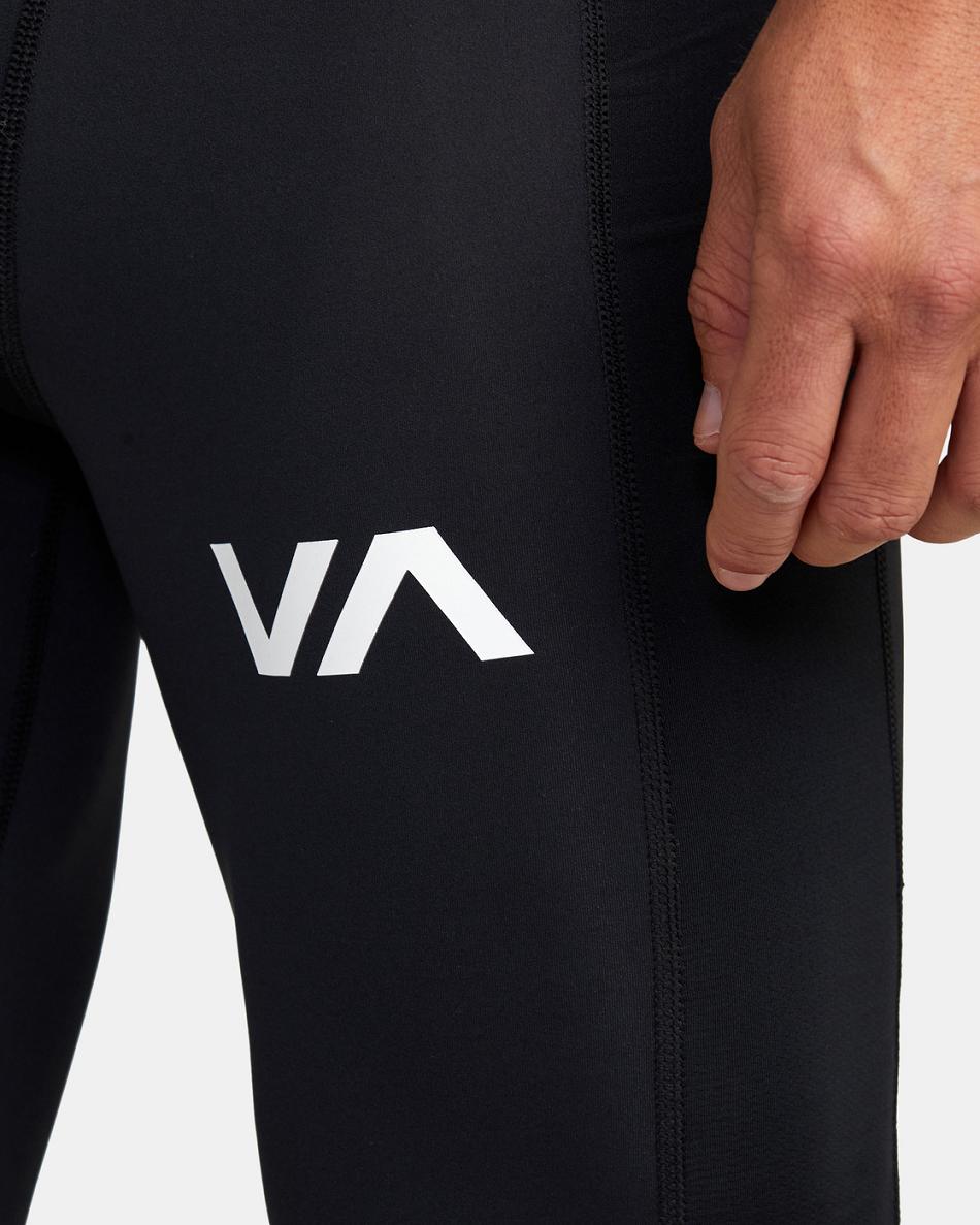 Pantalones Rvca VA Deporte Compression Tights Hombre Negras | COZDE45307