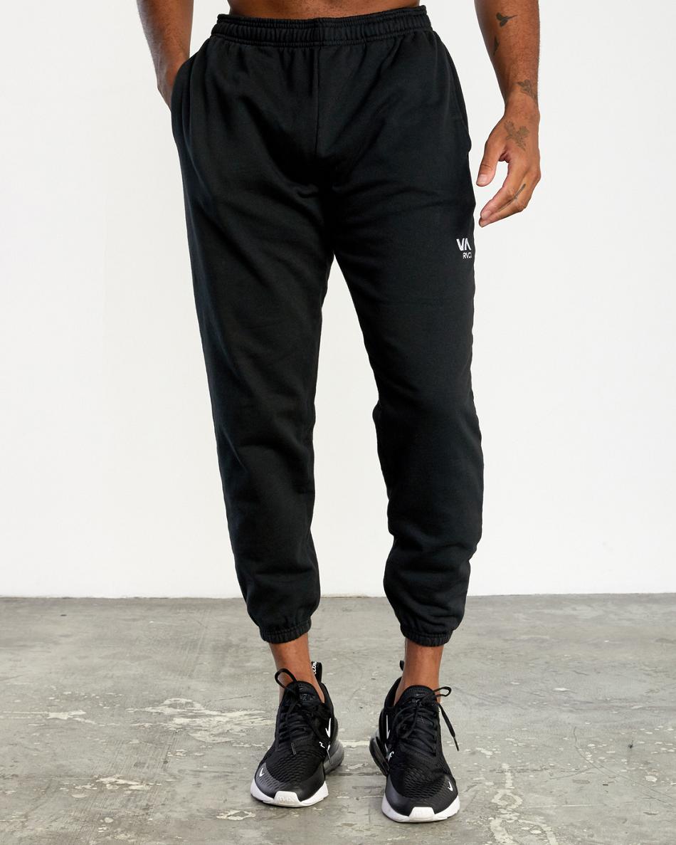 Pantalones Rvca VA Essential Hombre Negras | DCOKV96791