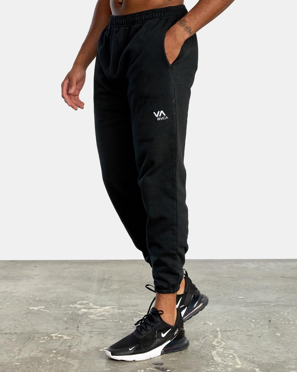 Pantalones Rvca VA Essential Hombre Negras | DCOKV96791