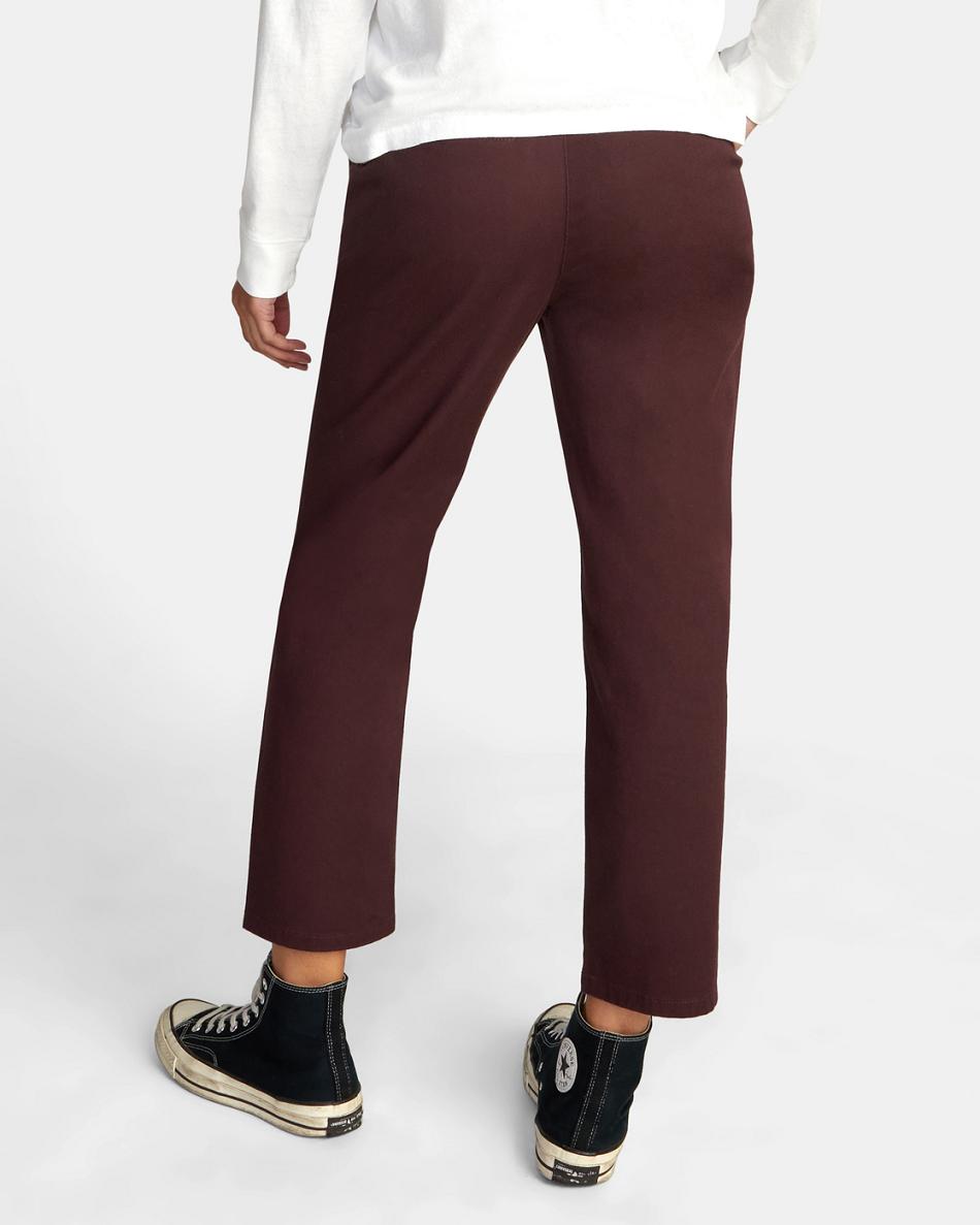 Pantalones Rvca Week-end Stretch Chino Mujer Espresso | COIIZ67172