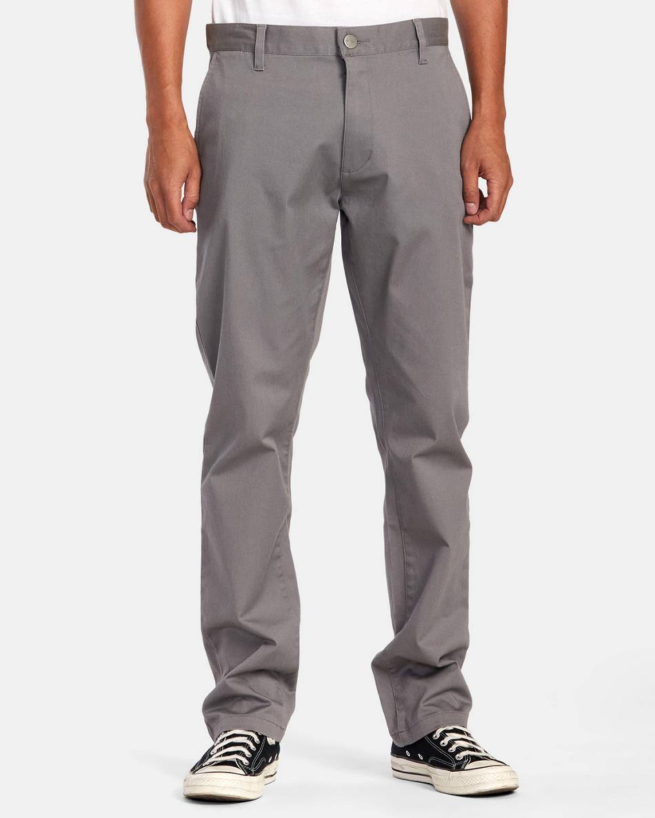 Pantalones Rvca Weekend Stretch Chino Hombre Smoke | LCOSX20122