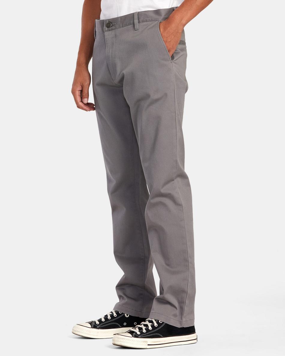 Pantalones Rvca Weekend Stretch Chino Hombre Smoke | LCOSX20122