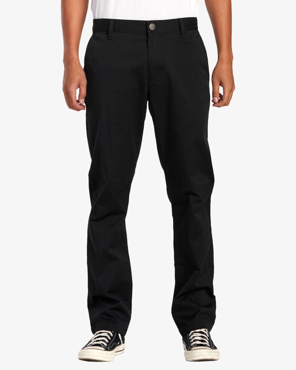 Pantalones Rvca Weekend Stretch Chino Hombre Negras | UCOTG56597