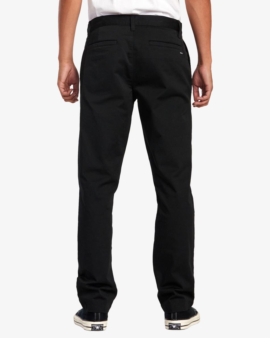 Pantalones Rvca Weekend Stretch Chino Hombre Negras | UCOTG56597