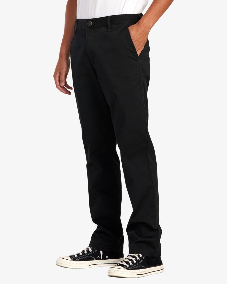 Pantalones Rvca Weekend Stretch Chino Hombre Negras | UCOTG56597