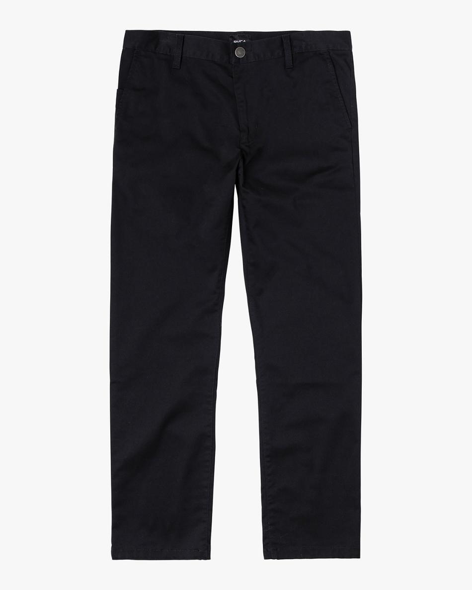 Pantalones Rvca Weekend Stretch Chino Hombre Negras | UCOTG56597