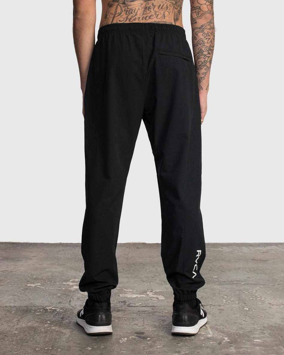 Pantalones Rvca Yogger Pista II Hombre Negras | BCOSO16392