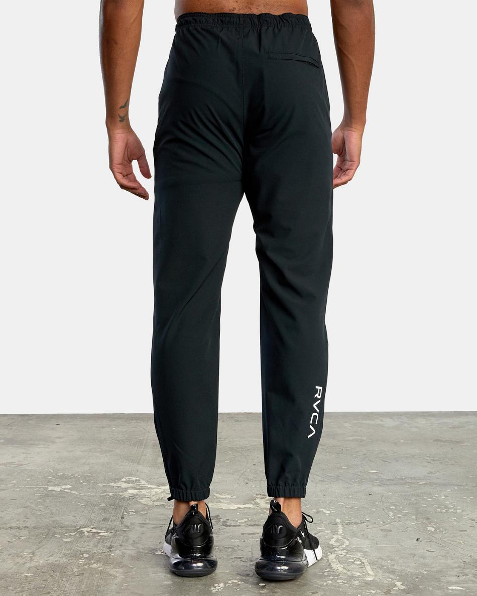 Pantalones Rvca Yogger Pista II Hombre Negras | BCOSO16392