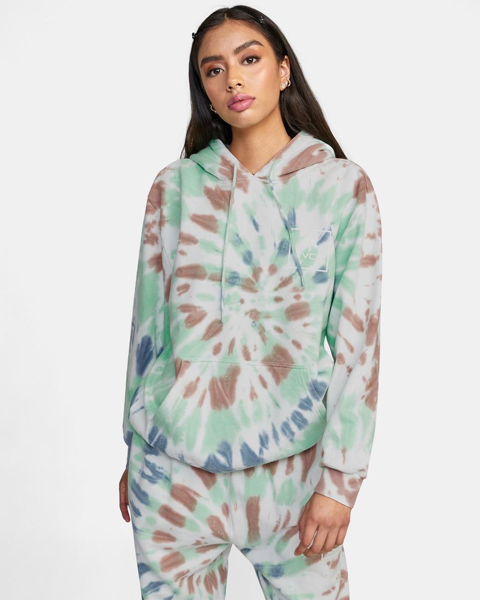 Ropa De Casa Rvca All The Way Tie-Dye Hoodie Mujer Verde Menta | COJZR20723