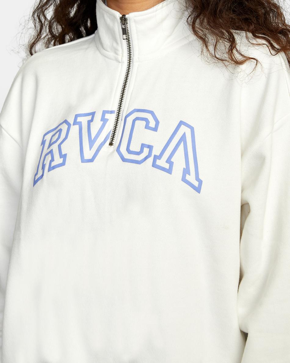 Ropa De Casa Rvca Arched Half-Zip Pullover Sweatshirt Mujer Blancas | COXBR83372