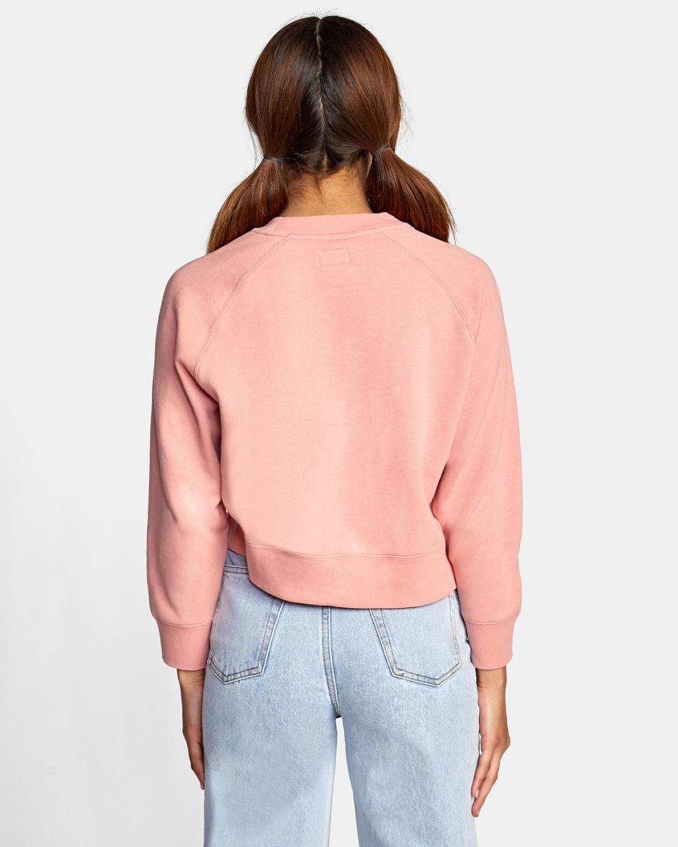 Ropa De Casa Rvca Good Times Crewneck Sweatshirt Mujer Blush | COZDE14716