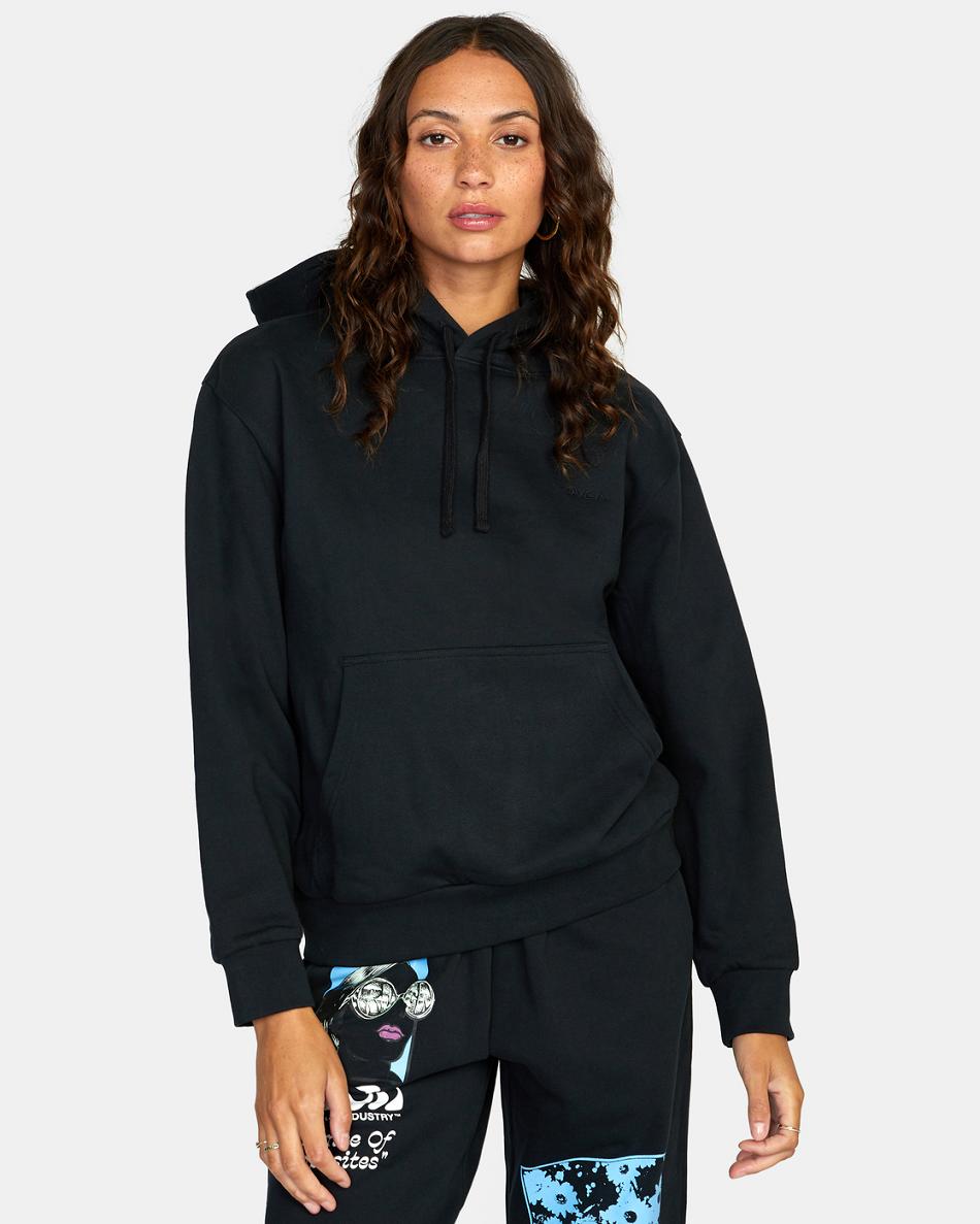 Ropa De Casa Rvca PTC Hoodie Mujer Negras | QCOUV23350