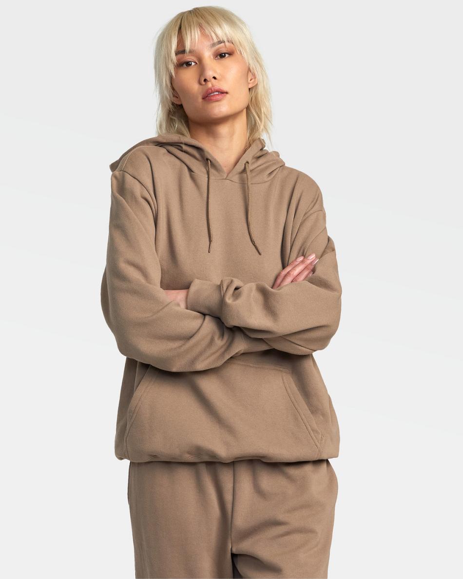 Ropa De Casa Rvca Sunday Test Drive Hoodie Mujer Kaki Oscuro | ECOVG21545