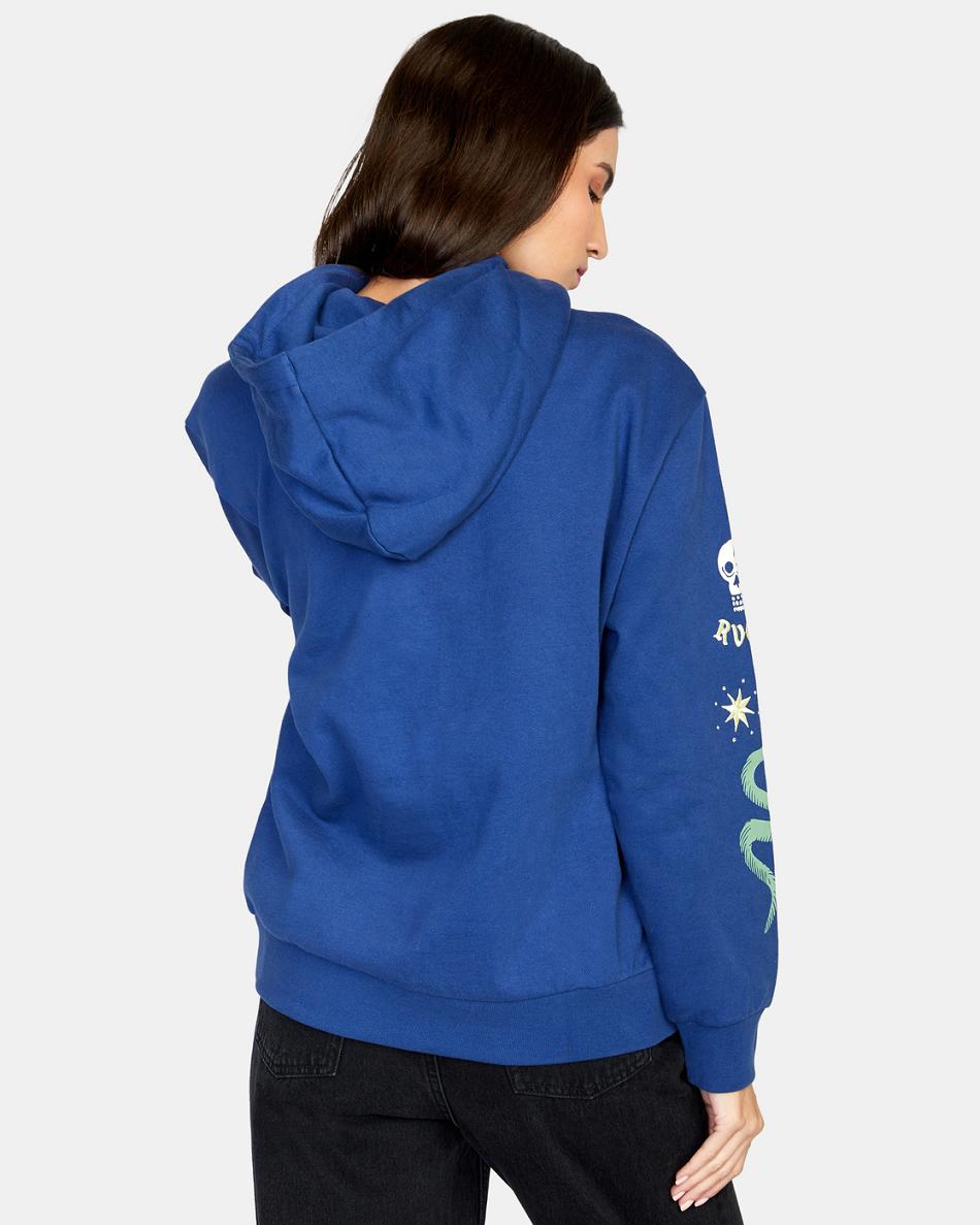 Ropa De Casa Rvca Tempted Hoodie Mujer Azules | CONZX67091