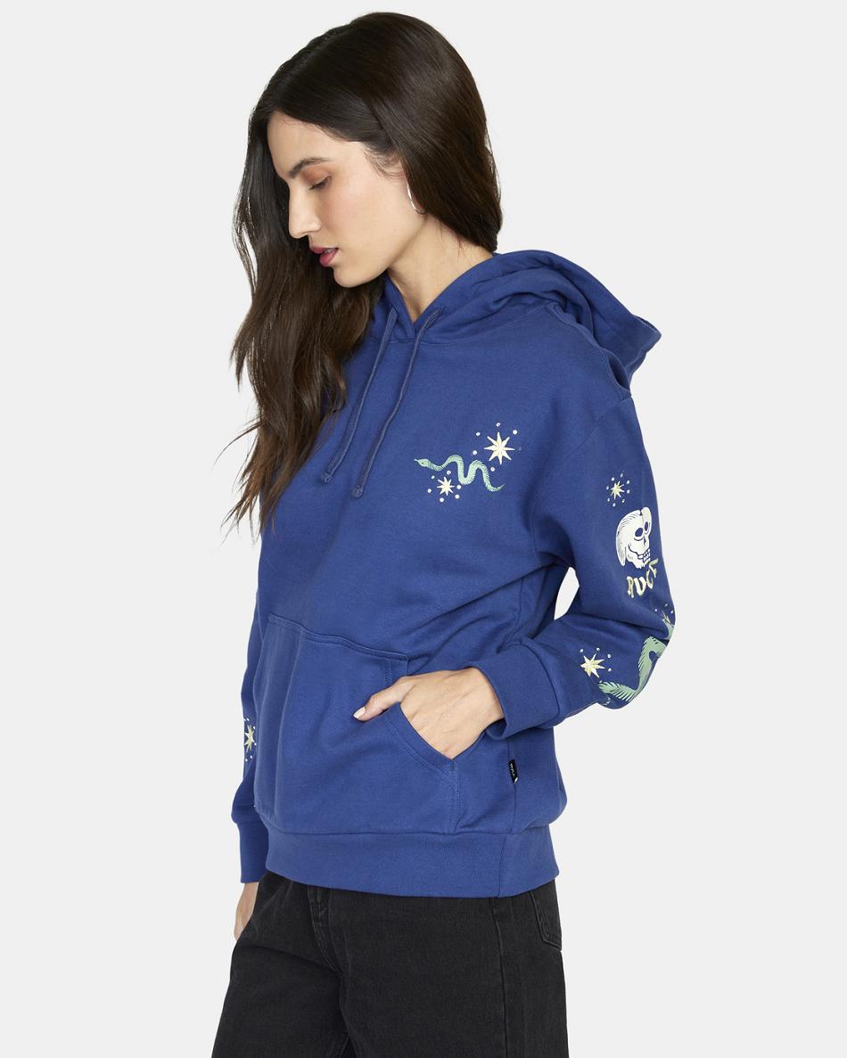 Ropa De Casa Rvca Tempted Hoodie Mujer Azules | CONZX67091