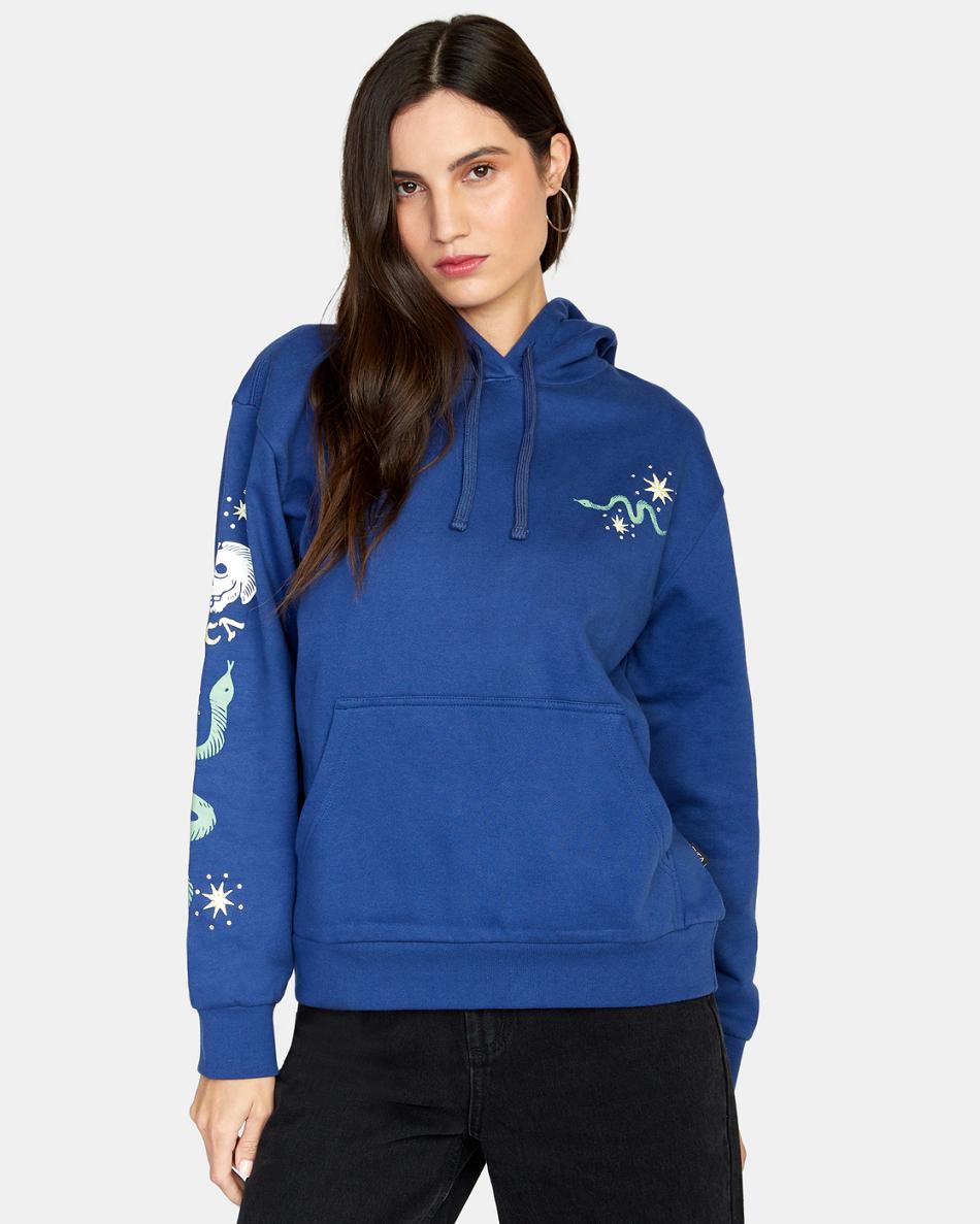 Ropa De Casa Rvca Tempted Hoodie Mujer Azules | CONZX67091