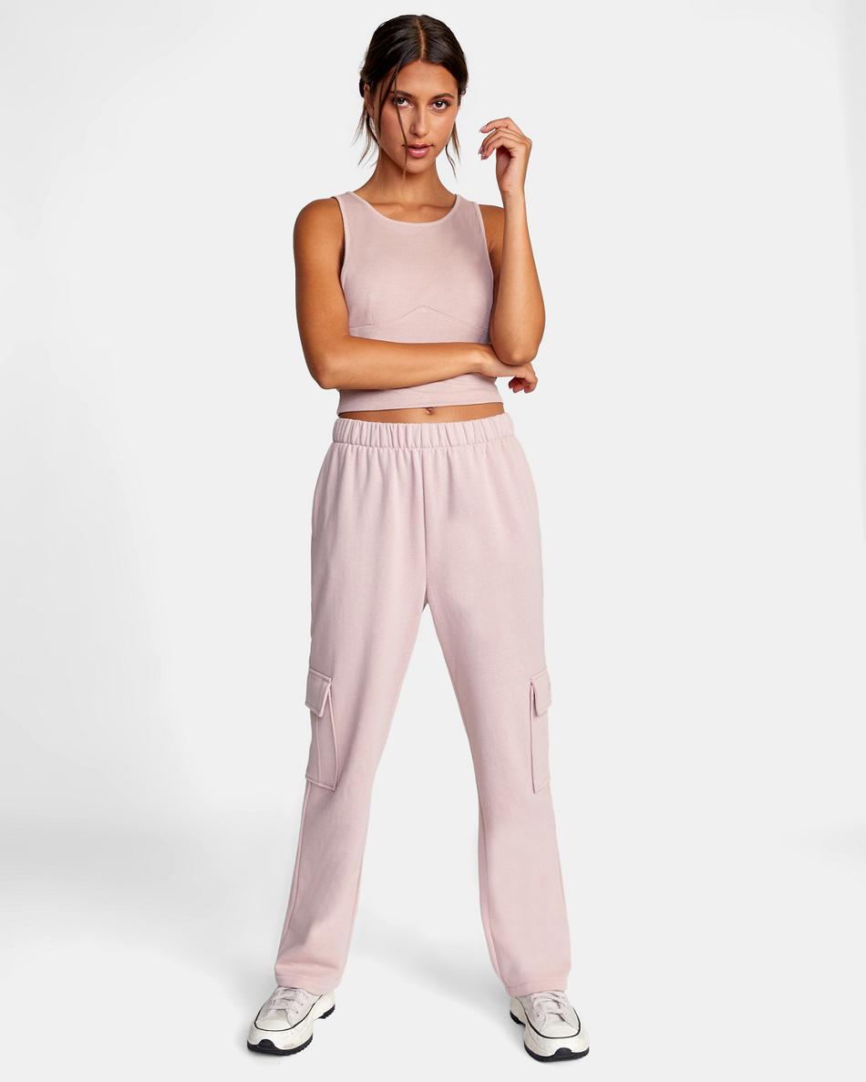 Ropa De Casa Rvca Test Drive Cargo Sweatpants Mujer Rosas | COJVR43111