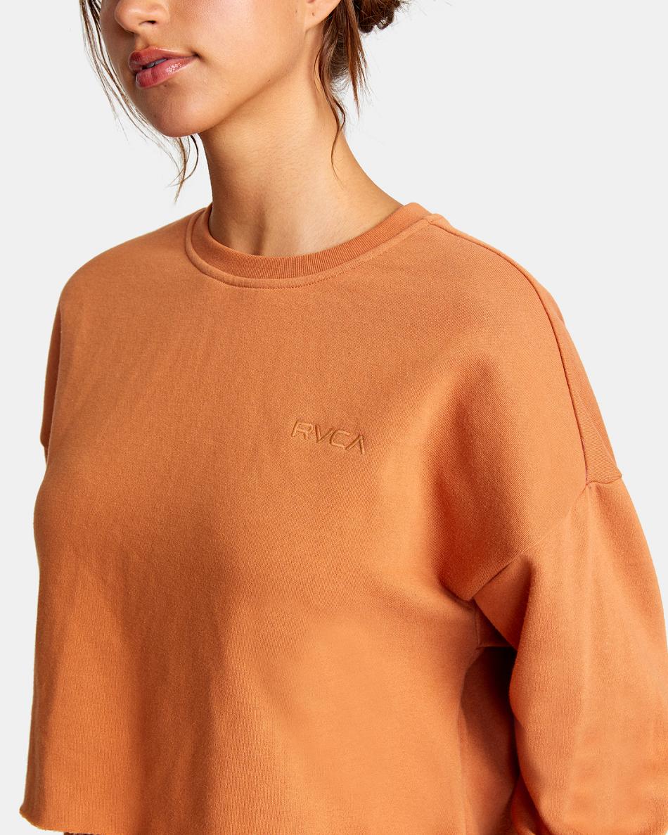 Ropa De Casa Rvca Test Drive Cropped Sweatshirt Mujer Amber | ACODF16110