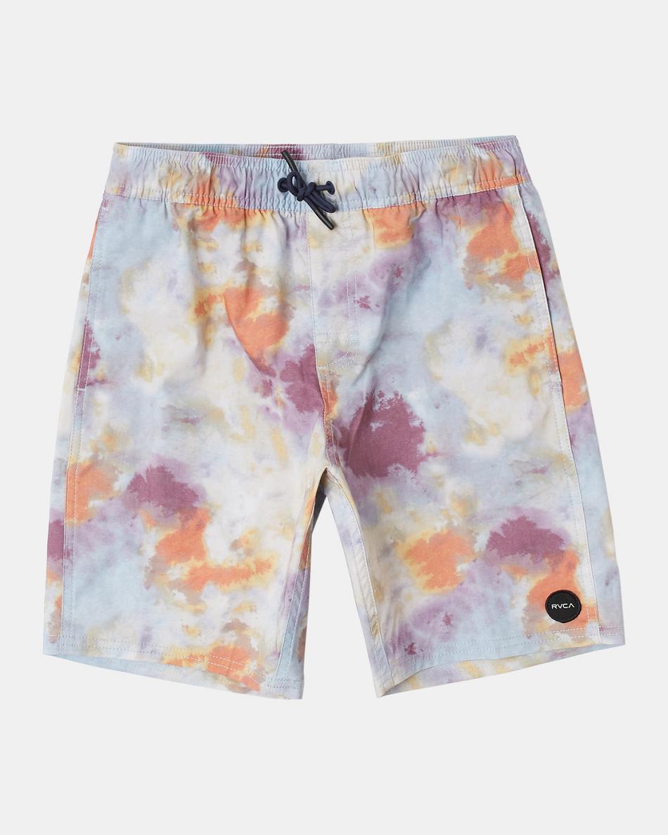 Shorts De Playa Rvca Arch Elastic Niño Moradas Claro | SCOVO55757