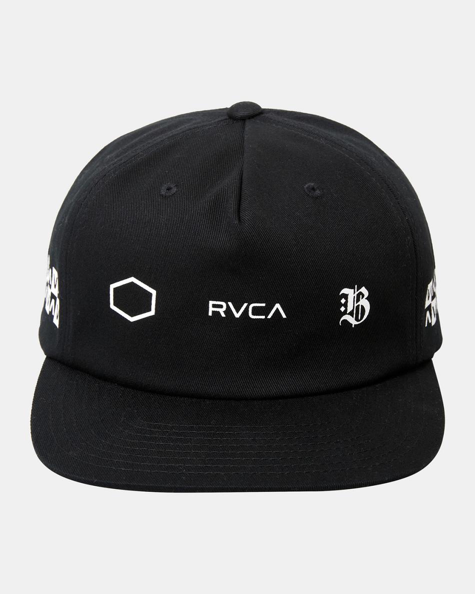 Sombreros Rvca Barron Mamiya Snapback Hombre Negras | FCOHY97482