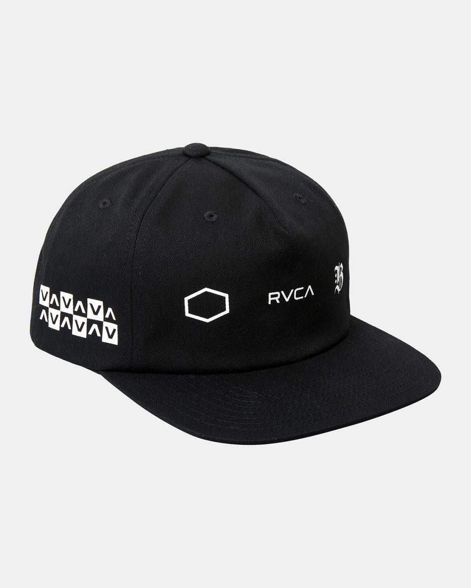 Sombreros Rvca Barron Mamiya Snapback Hombre Negras | FCOHY97482