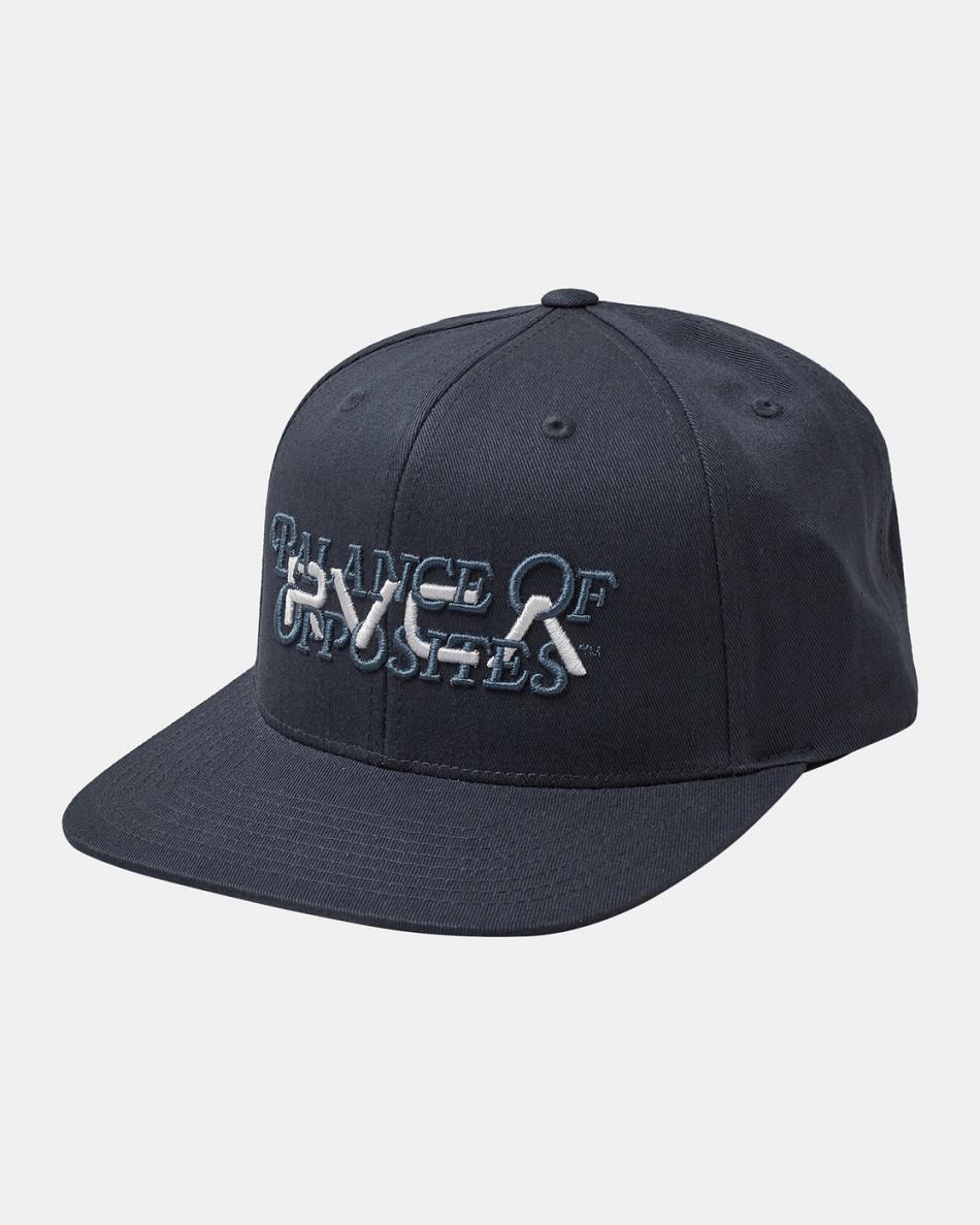 Sombreros Rvca Big Balance Snapback Niño Azules | QCOUV79017