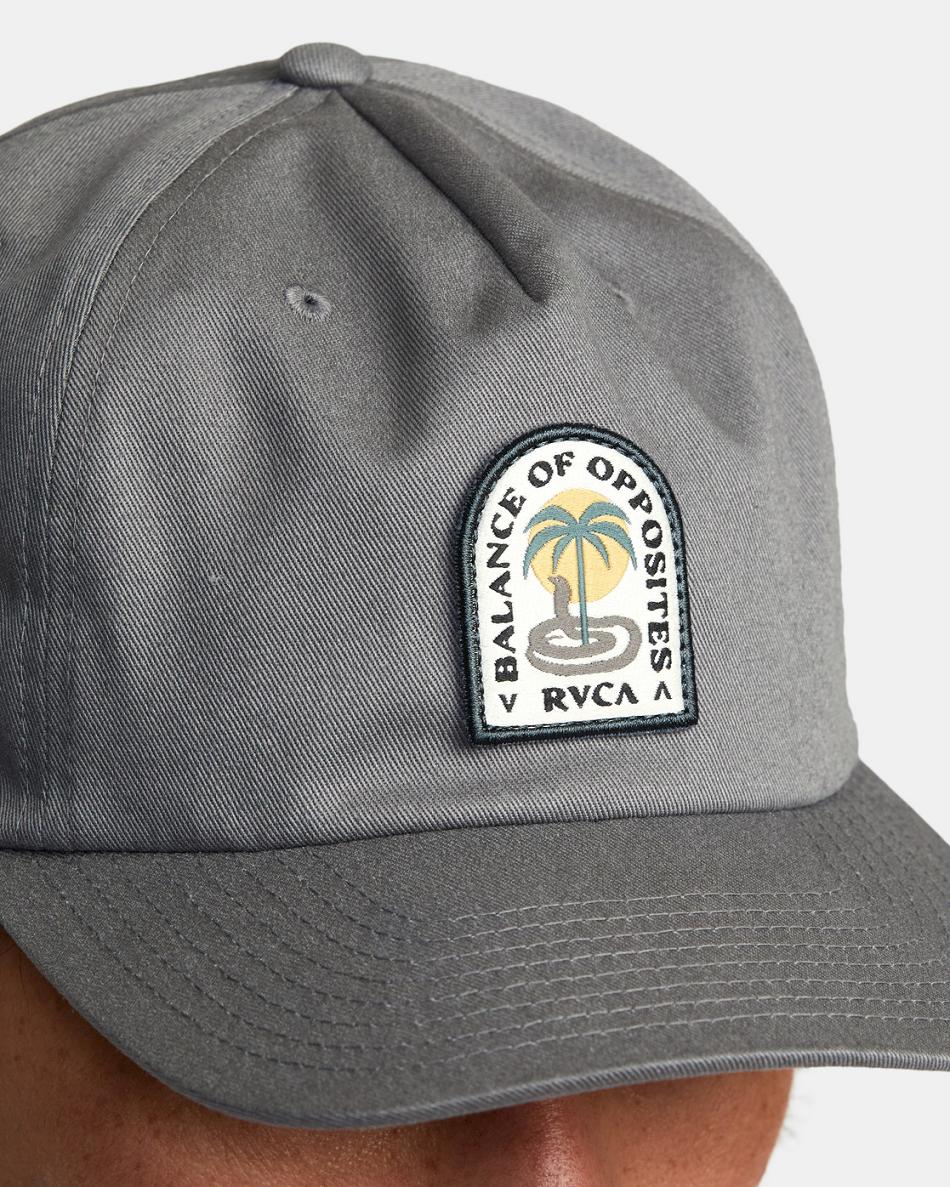 Sombreros Rvca Cobra Mirage Snapback Hombre Charcoal | PCOER70021