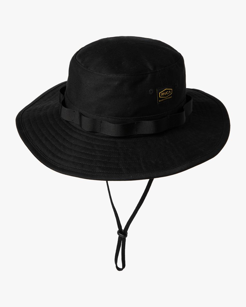 Sombreros Rvca Day Shift Boonie Hombre Negras | UCOTG92678