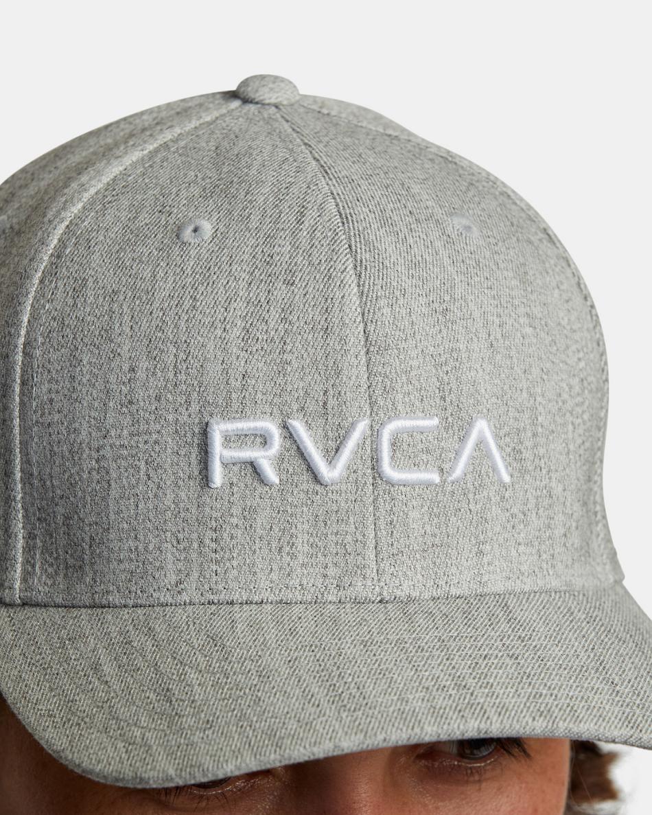 Sombreros Rvca Flex Fit Hombre Gris | TCOWZ67733